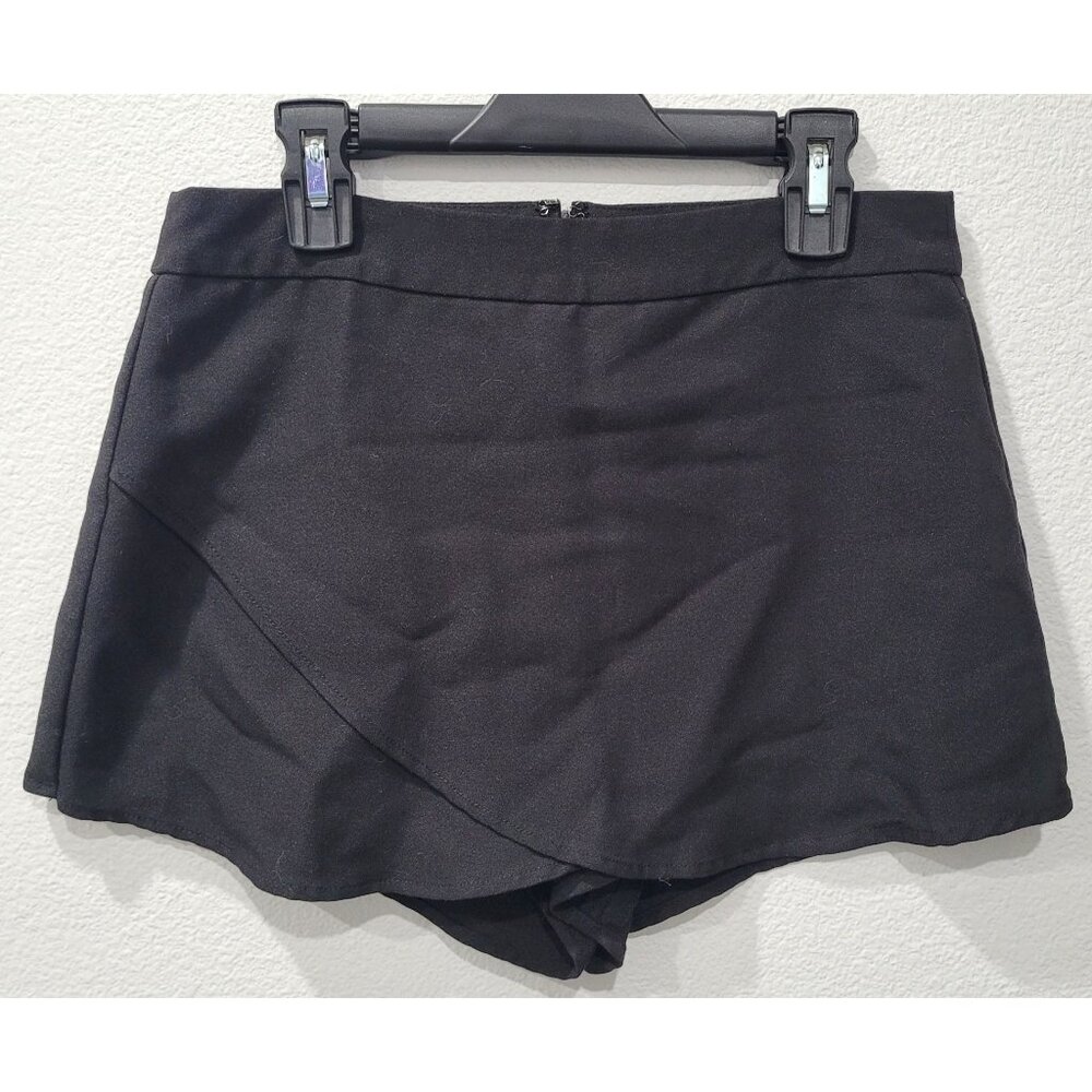 Women's Papaya Black Tulip Wrap Skort Shorts Size S